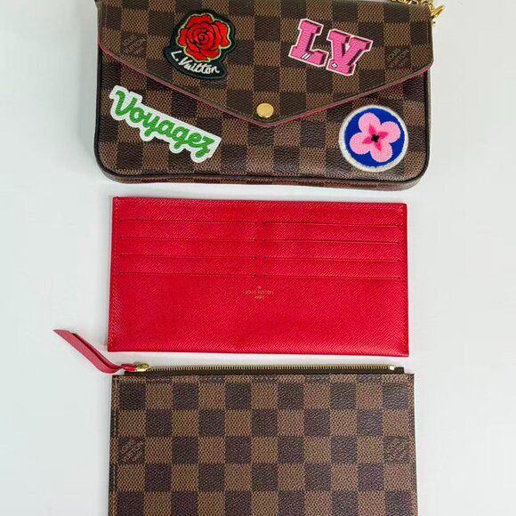 Louis Vuitton Damier Ebene Limited Edition Felicie Shoulder Bag Crossbody Style - Picture 8 of 10